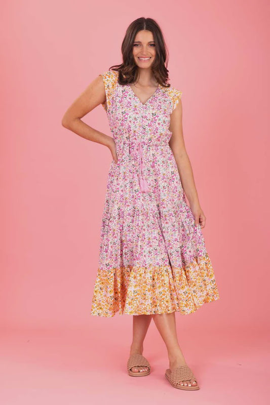 Charlo Brady Midi Dress Floral