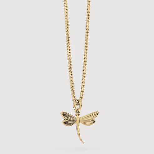 Chocli 18K Gold Plated Necklace - Dragonfly