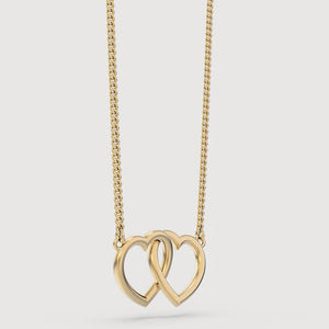 Chocli 18K Gold Plated Necklace - Connected Hearts