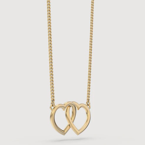 Chocli 18K Gold Plated Necklace - Connected Hearts