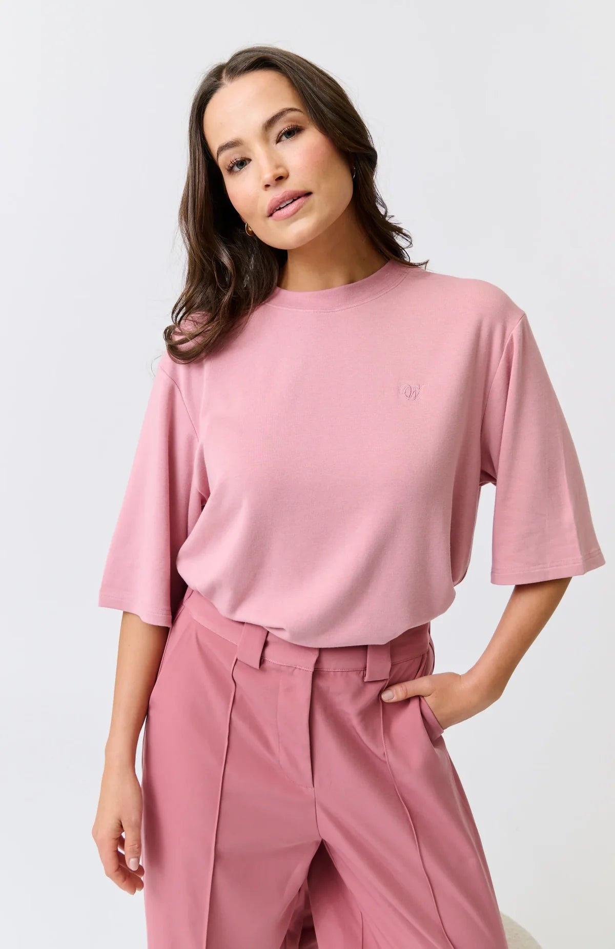 Cartel & Willow Solana Tee - Ice Pink