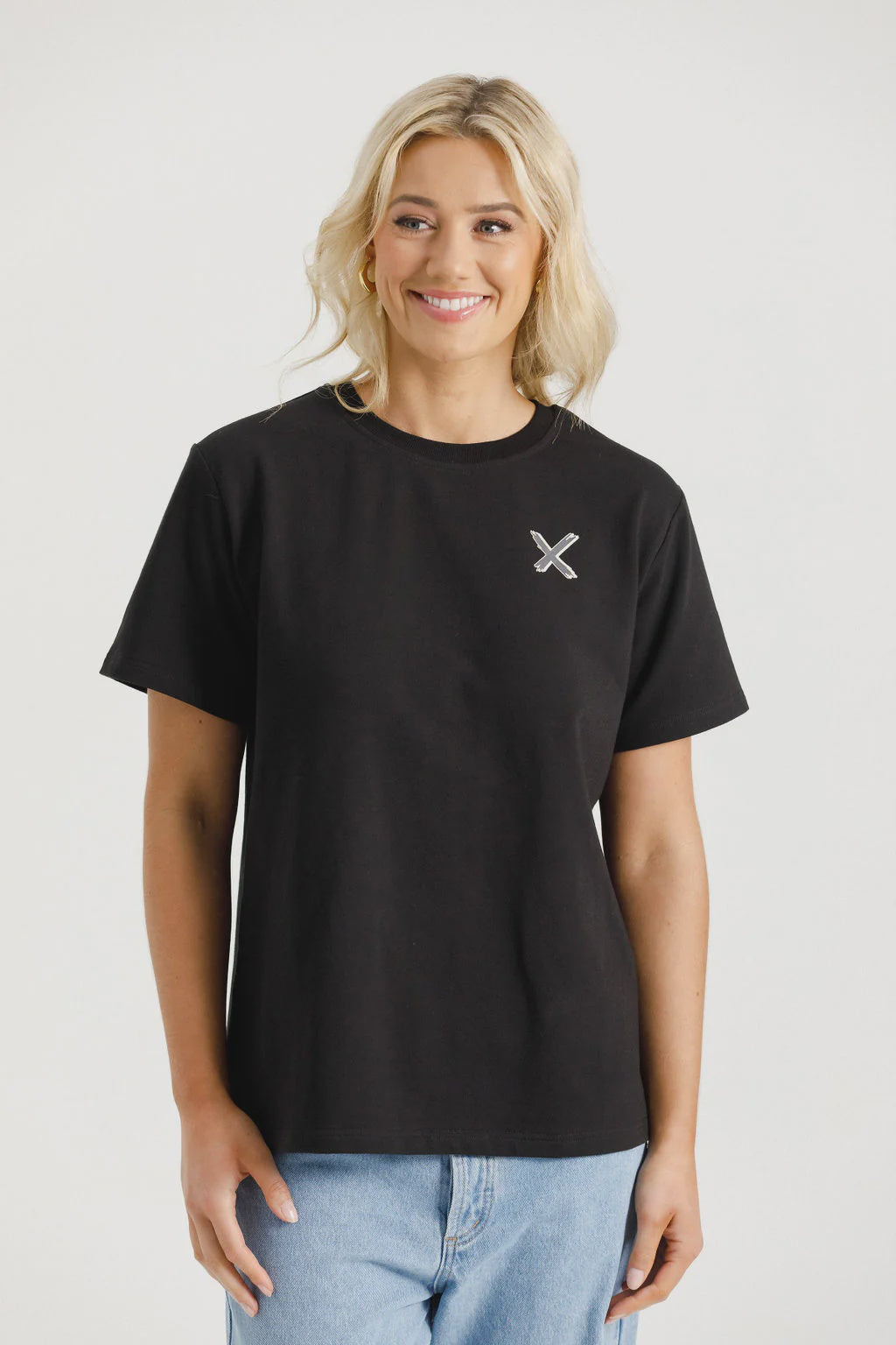 Homelee Chris Tee - Black with Shadow X
