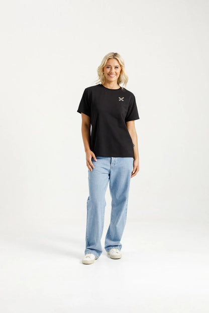 Homelee Chris Tee - Black with Shadow X