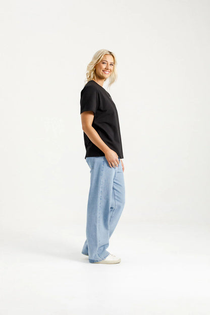 Homelee Chris Tee - Black with Shadow X