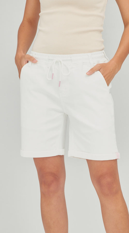 Junkfood Crew White Pink Shorts - White