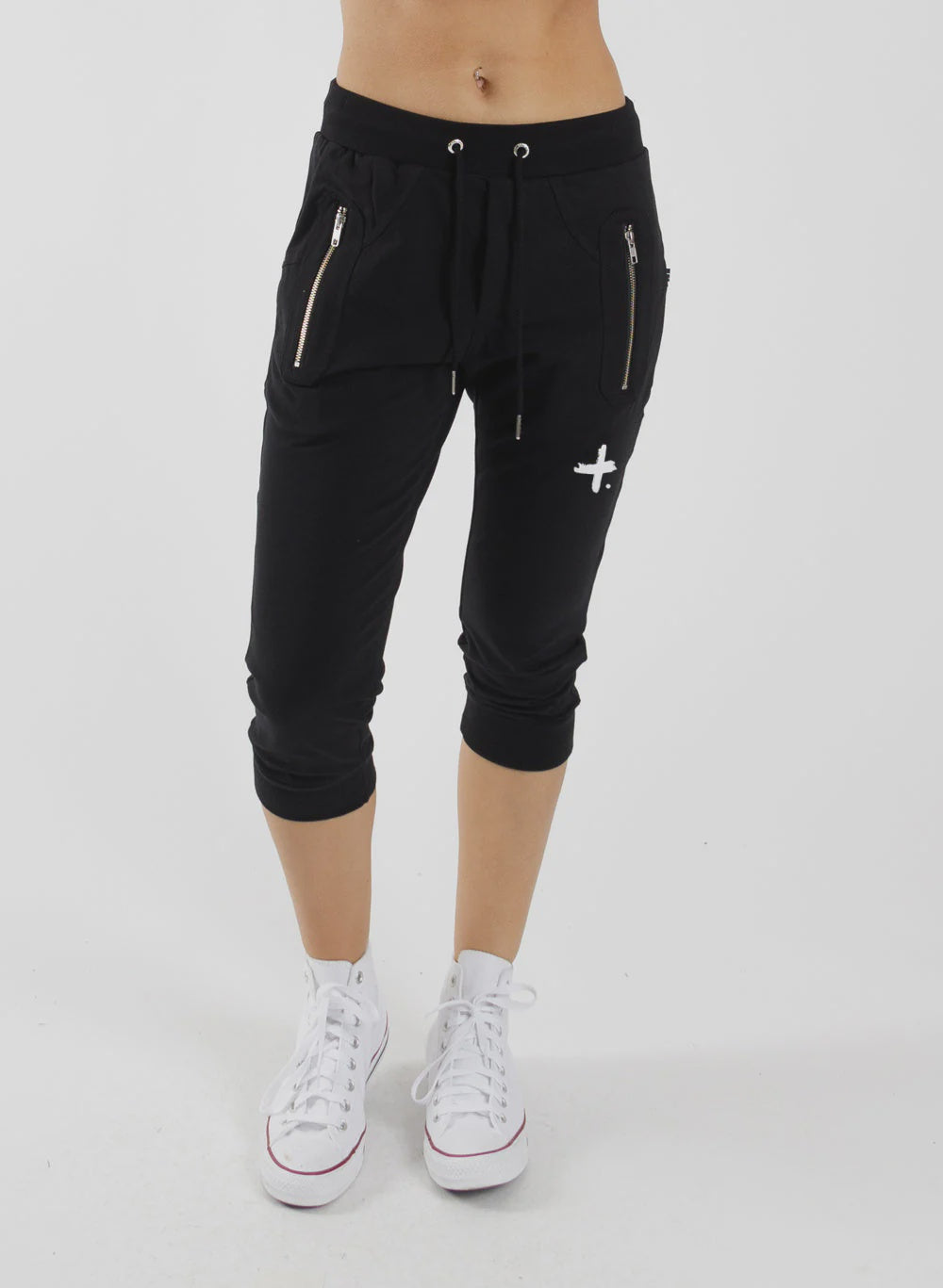 Federation Cut Trackies - Staple Black/White