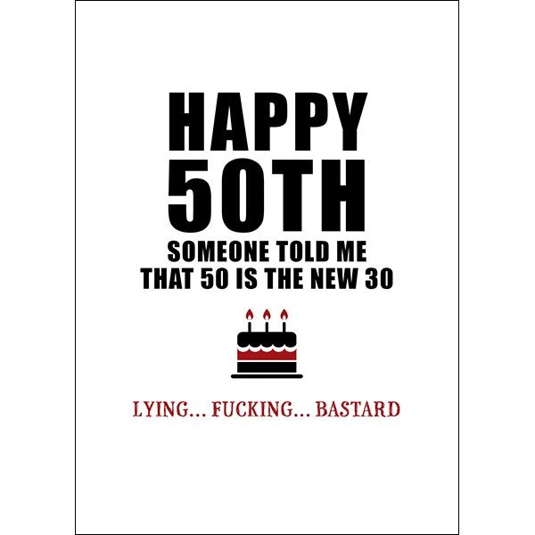 Defamations Card - Happy 50th