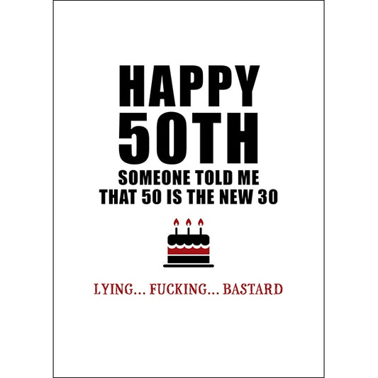 Defamations Card - Happy 50th