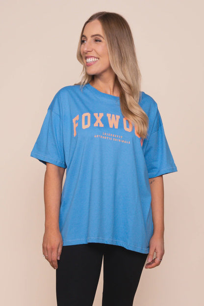 Foxwood Interval Tee - Bright Blue/ Orange