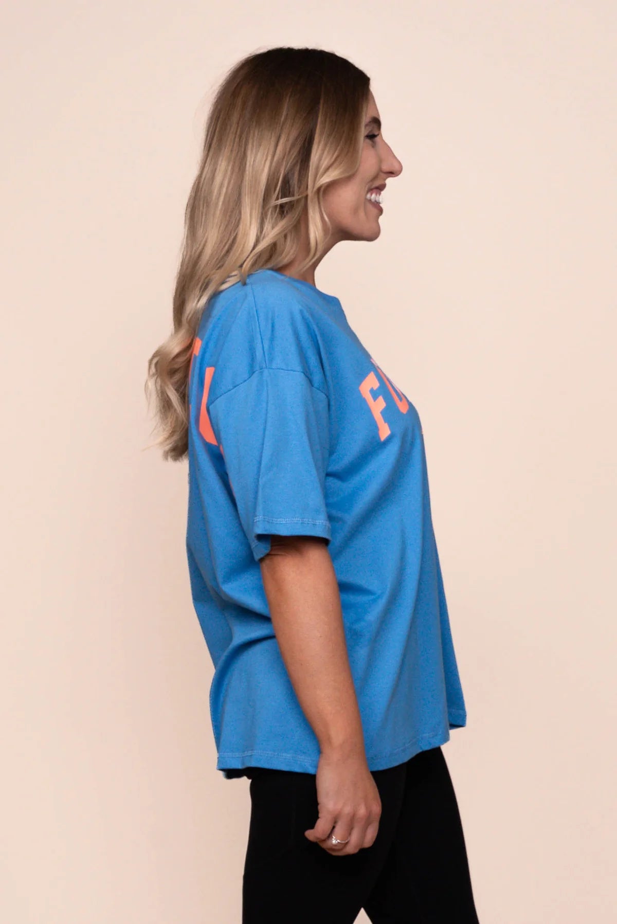 Foxwood Interval Tee - Bright Blue/ Orange