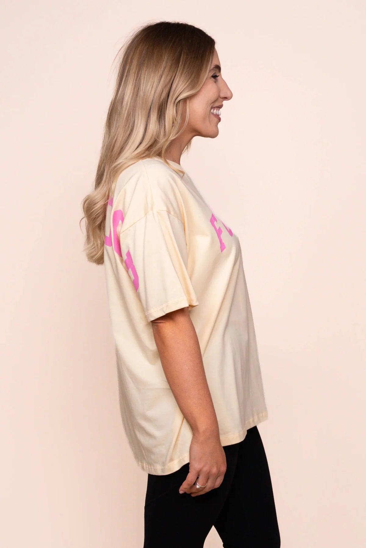 Foxwood Interval Tee - Pale Lemon/Pink
