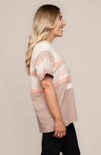 All About Eve Premier Panel Relaxed Tee - Blush