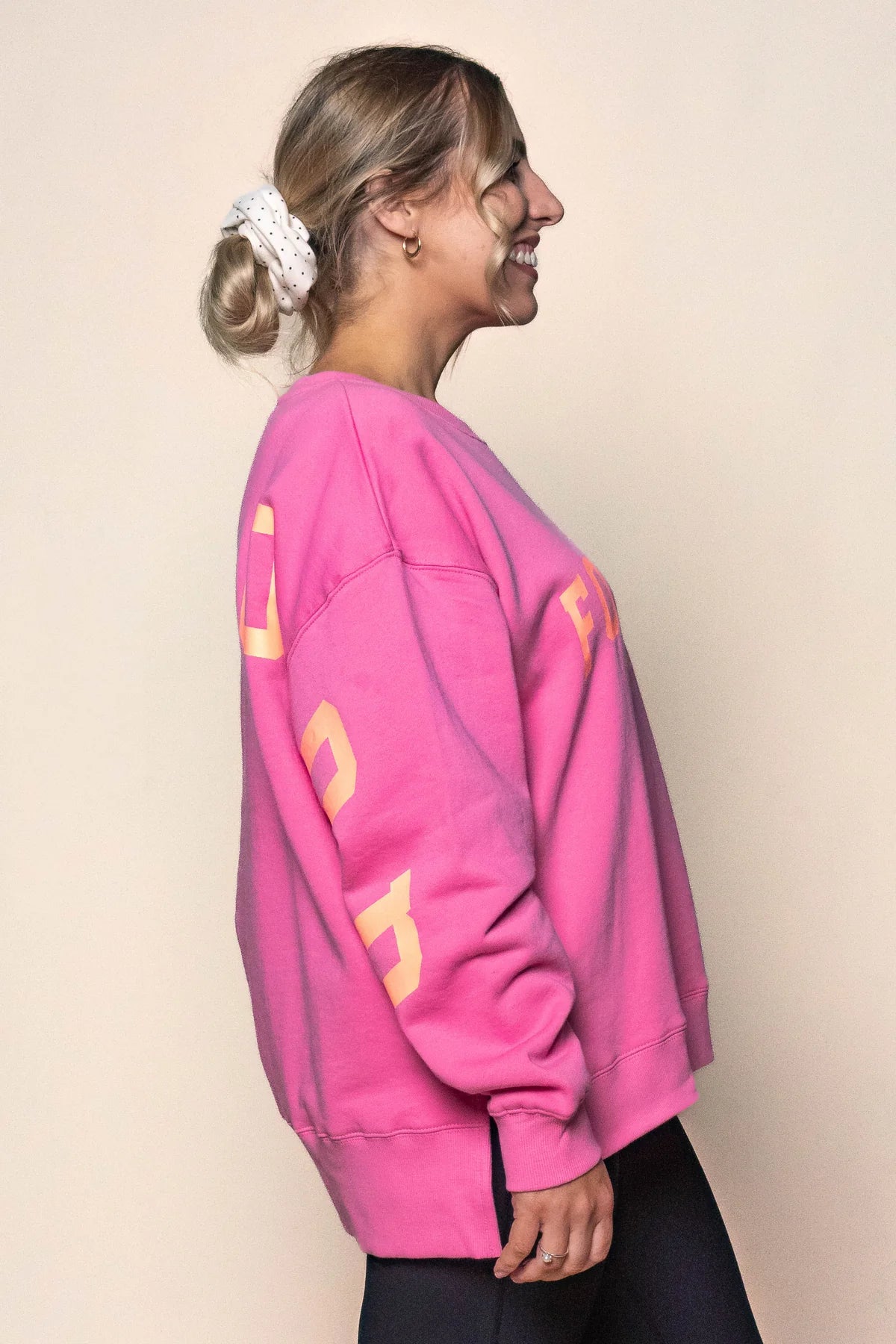 Foxwood Interval Crew - Bubblegum Pink with Orange