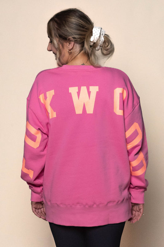 Foxwood Interval Crew - Bubblegum Pink with Orange