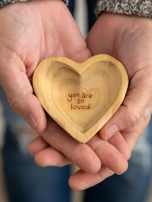 Artisanal Wooden Heat Trinket Jewellry Dish