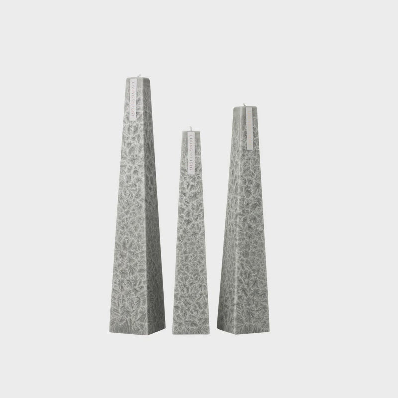 Living Light Icicle Candle Black Iris Medium (Grey)