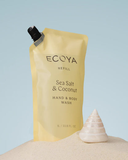 Ecoya Hand & Body Wash Refill - Sea Salt & Coconut