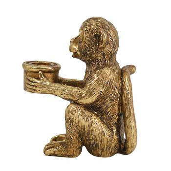 Le Monde Monkey Taper Candle Holder Tail Up