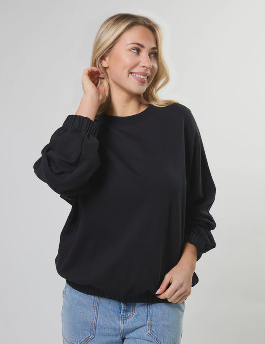 Stella + Gemma Bubble Sweat - Black