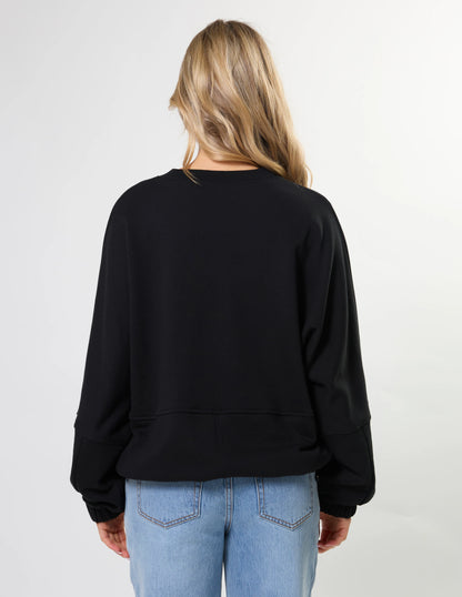 Stella + Gemma Bubble Sweat - Black