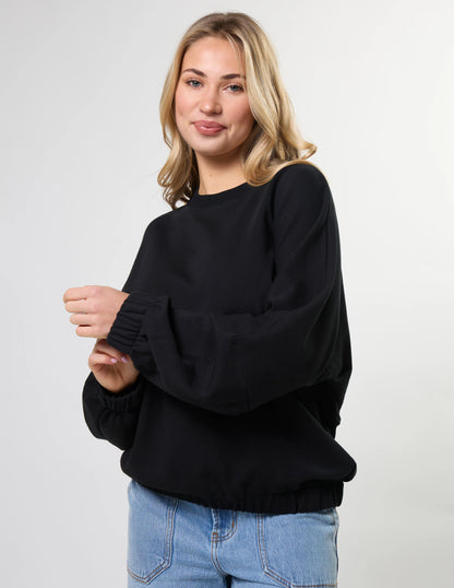 Stella + Gemma Bubble Sweat - Black
