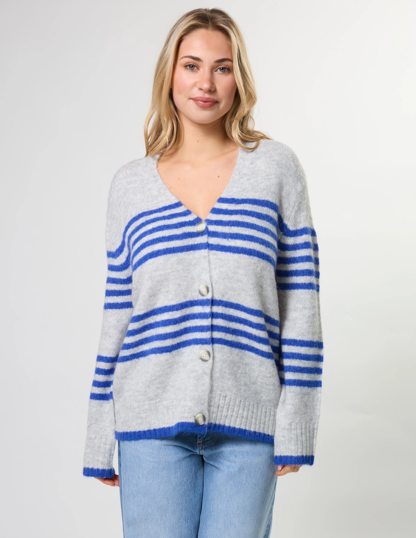 Stella + Gemma Stripe Cardigan - Salt Air