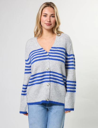 Stella + Gemma Stripe Cardigan - Salt Air