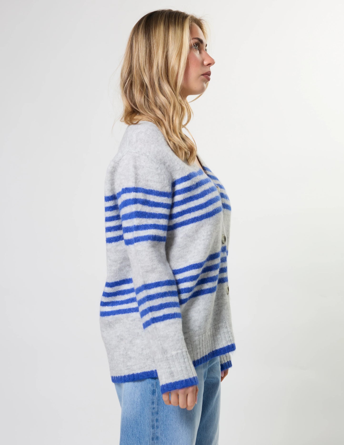 Stella + Gemma Stripe Cardigan - Salt Air