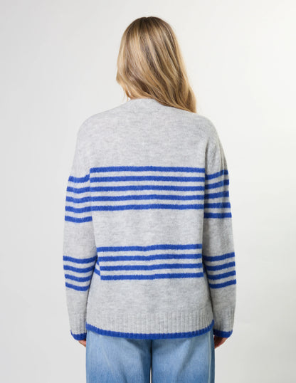 Stella + Gemma Stripe Cardigan - Salt Air