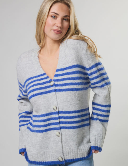 Stella + Gemma Stripe Cardigan - Salt Air