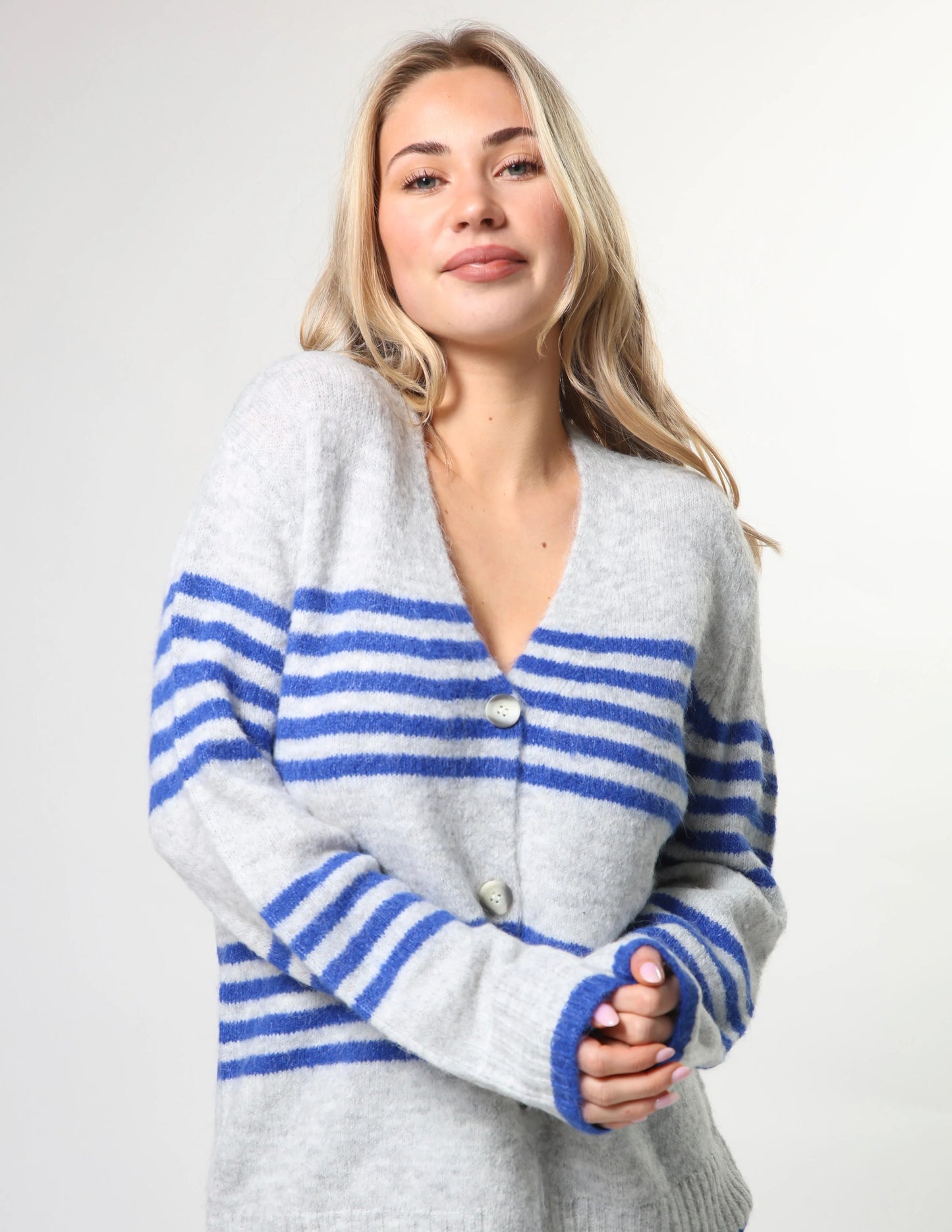 Stella + Gemma Stripe Cardigan - Salt Air
