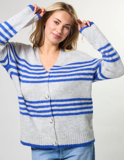 Stella + Gemma Stripe Cardigan - Salt Air