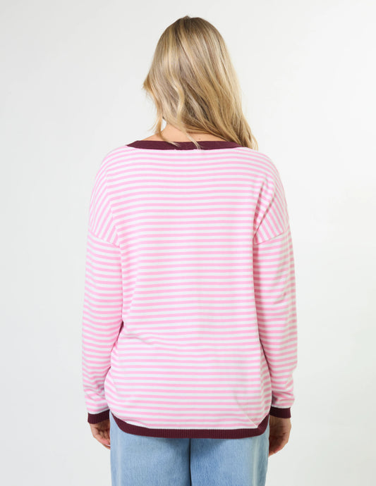 Stella + Gemma Street Pocket Jumper - Strawberry Sangria