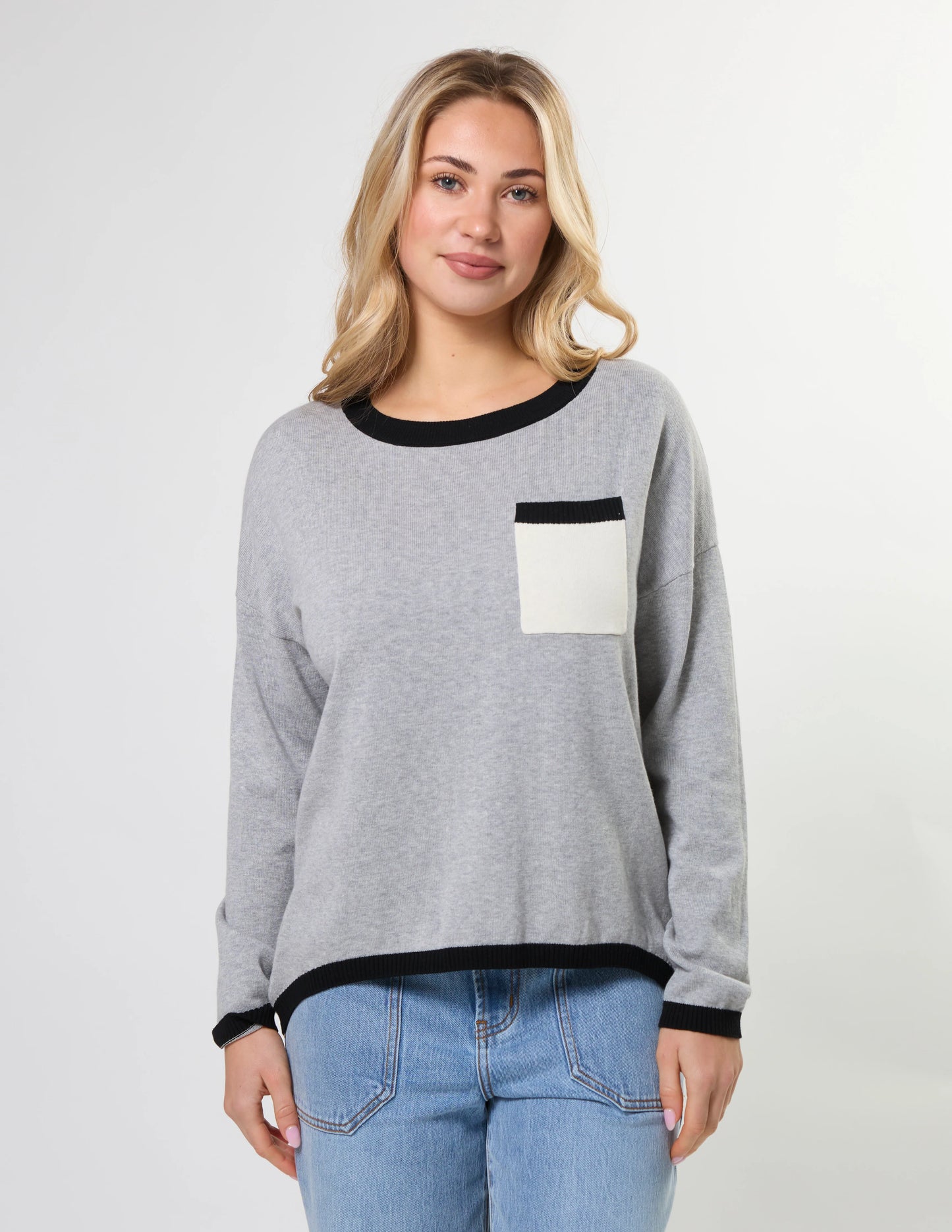 Stella + Gemma Street Pocket Jumper - Slealth Block