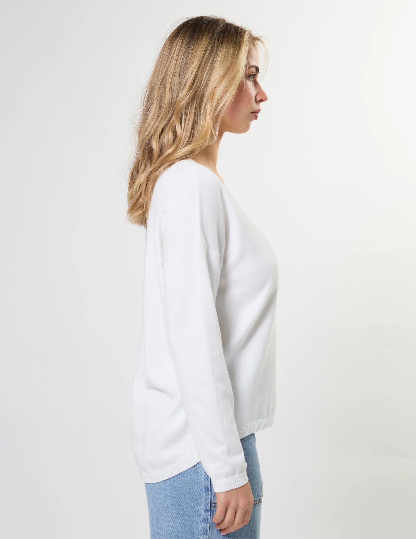 Stella + Gemma Street Pocket Jumper - White