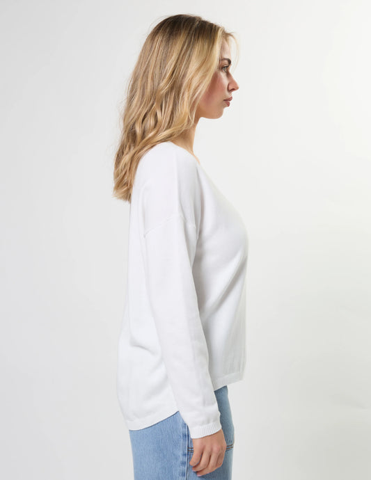 Stella + Gemma Street Pocket Jumper - White