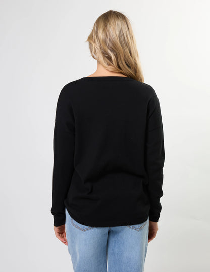 Stella + Gemma Street Pocket Jumper - Black