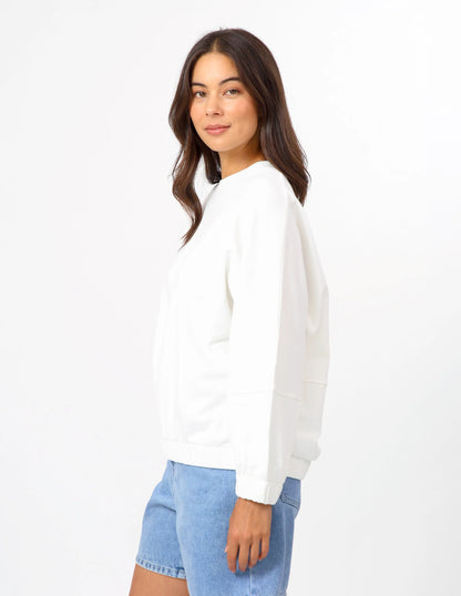 Stella + Gemma Bubble Sweater - White
