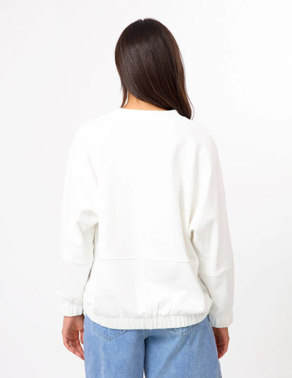 Stella + Gemma Bubble Sweater - White
