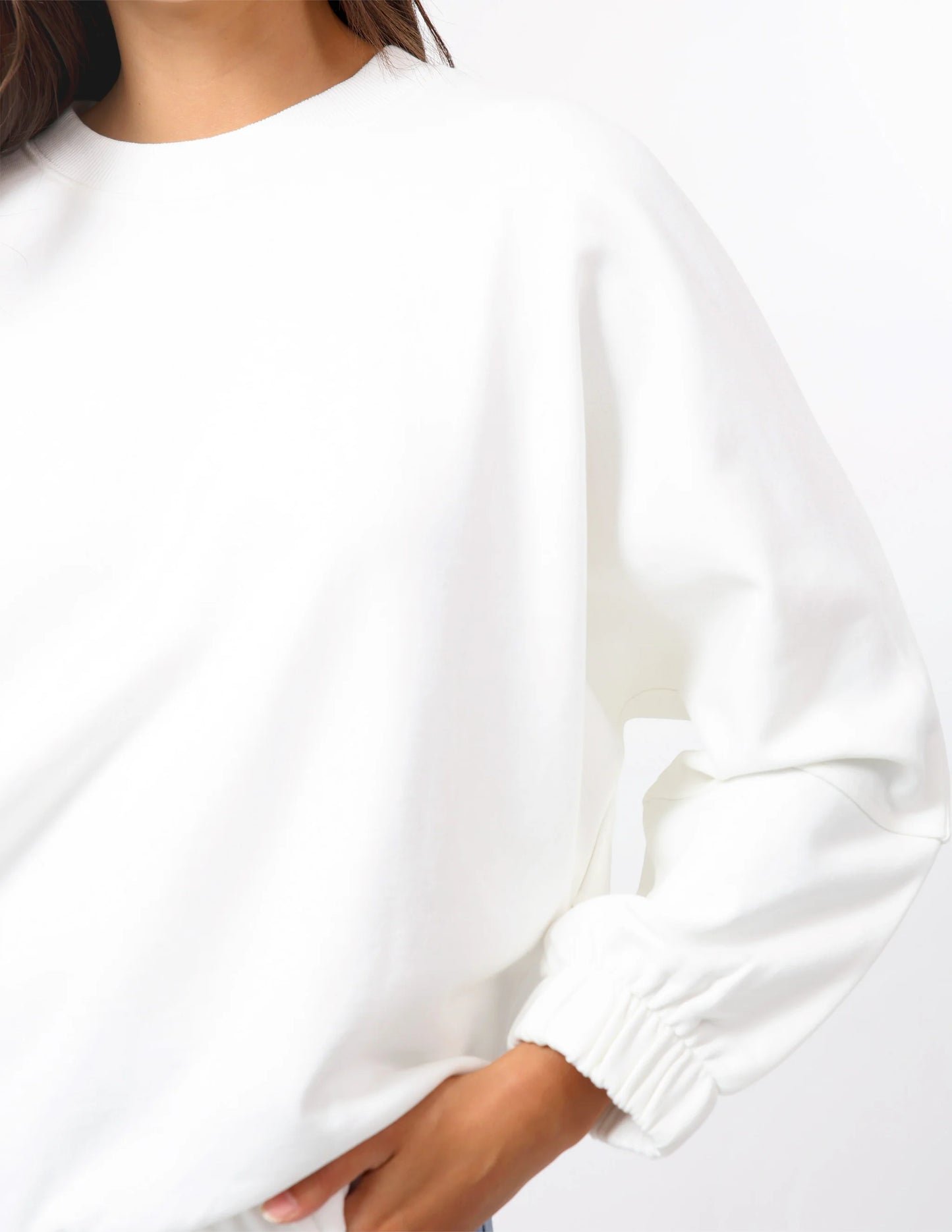 Stella + Gemma Bubble Sweater - White