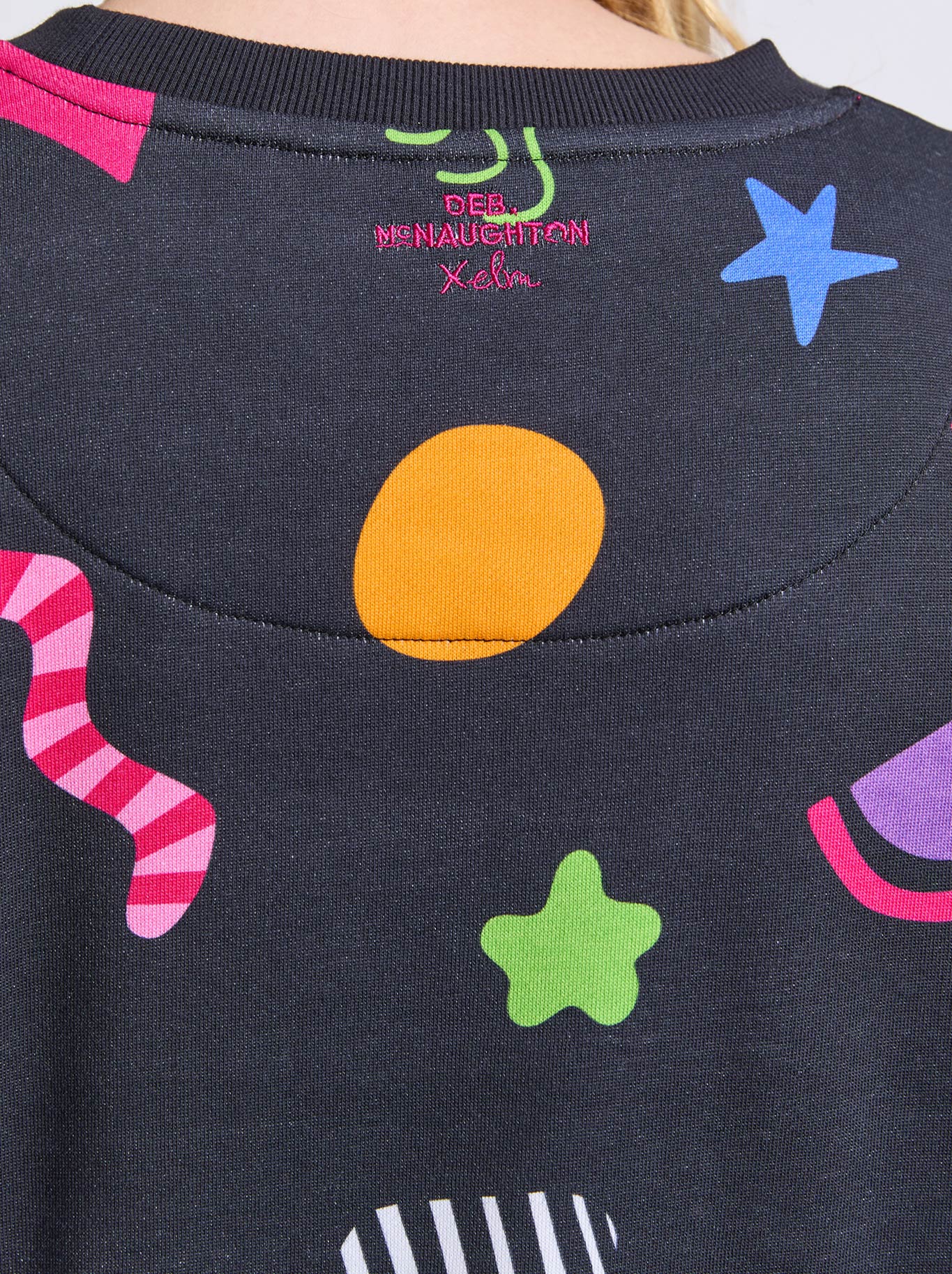 Elm Licorice Galaxy Crew - Midnight Yd Print
