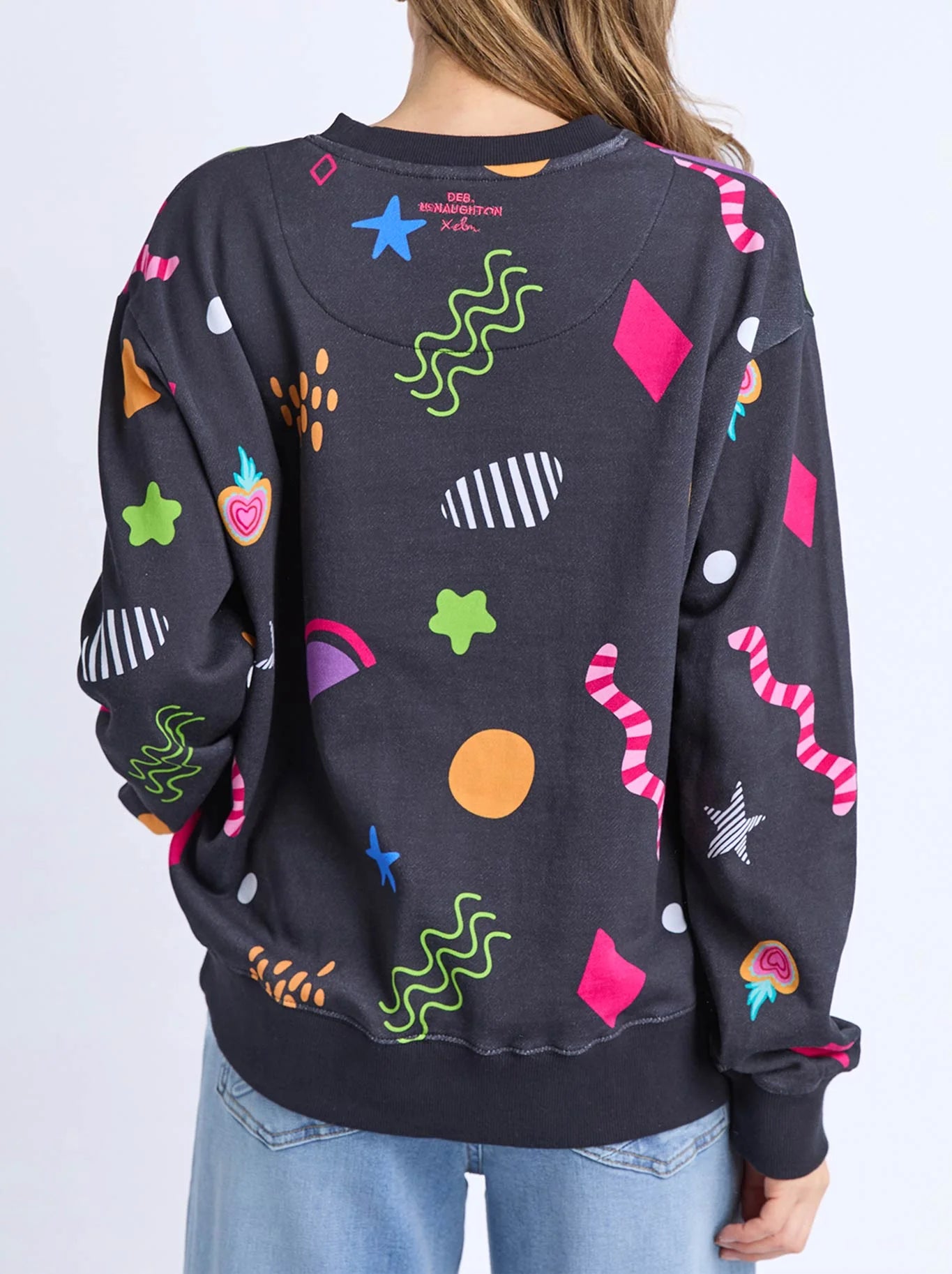 Elm Licorice Galaxy Crew - Midnight Yd Print