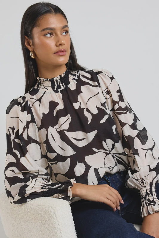 Ivy & Jack Emphatic High Neck - Black Floral