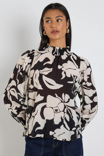 Ivy & Jack Emphatic High Neck - Black Floral