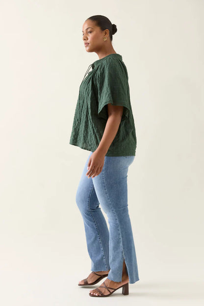 Isle of Mine Esther Shirred Top - Myrtle