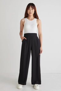 Among the Brave Instinctive Recycled Stretch Wide Leg Pant Black