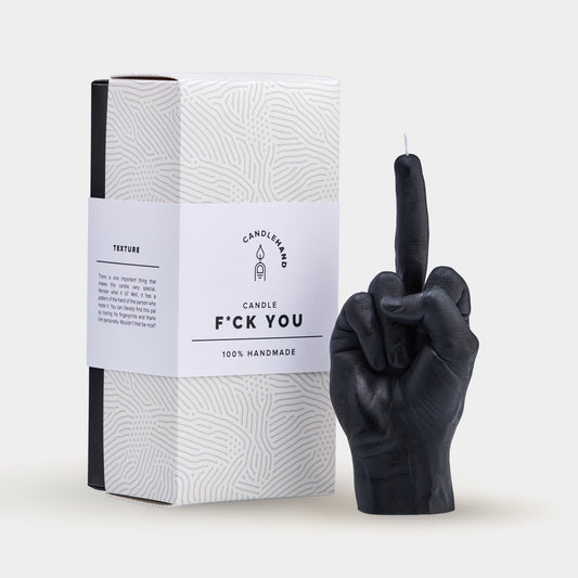 Little Global Hand Candle - F*ck You  Finger - Black