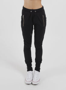 Federation Escape Trackies - Black with Silver Zip