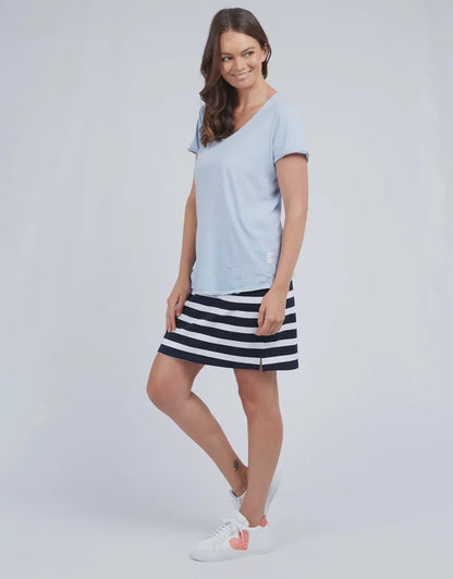 Elm Fundamental Vee Tee - Sky