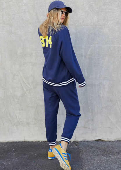 Hammill & Co 74 Sport Sweat  - Navy/Yellow